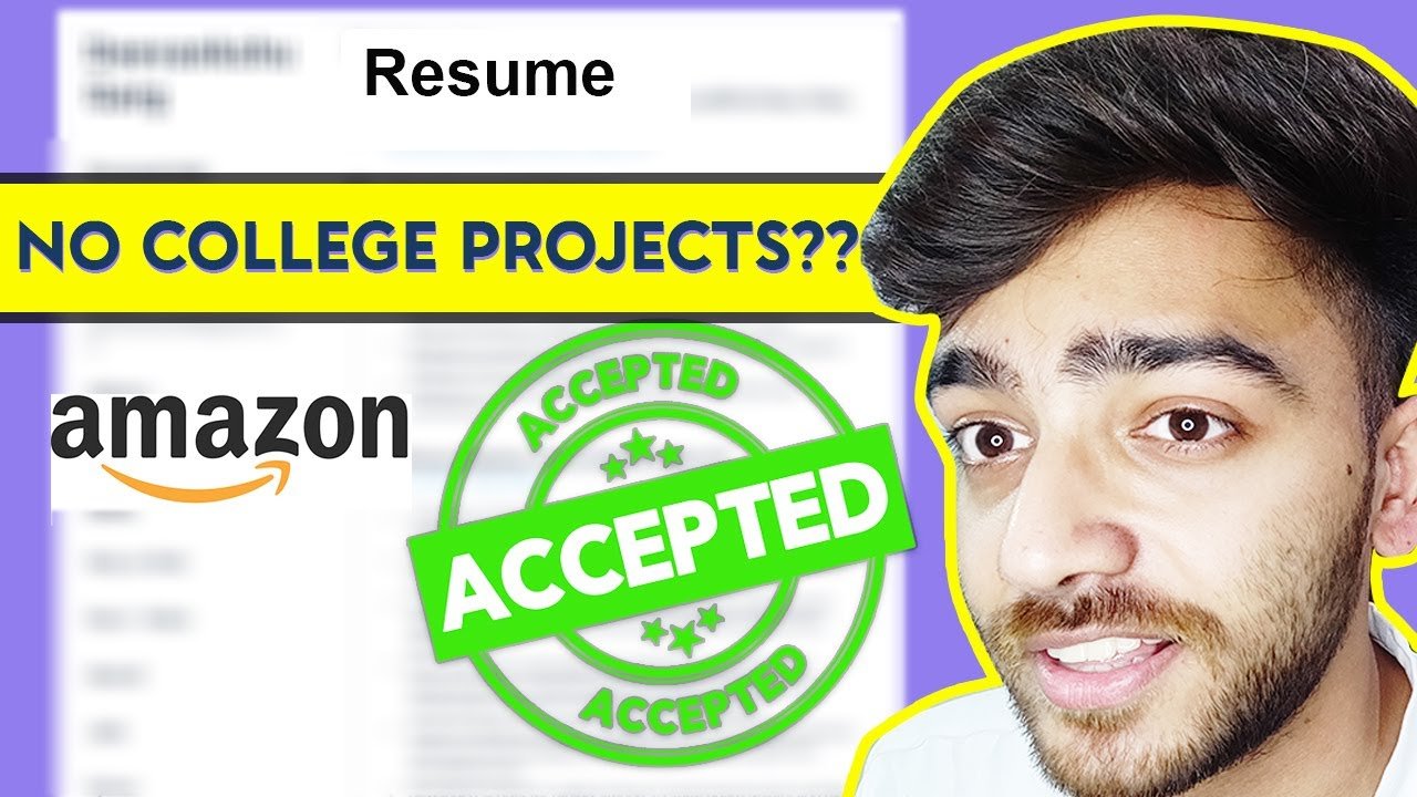 My Resume When AMAZON Selected Me! SDE Resume Resume Tips LearnByWatch