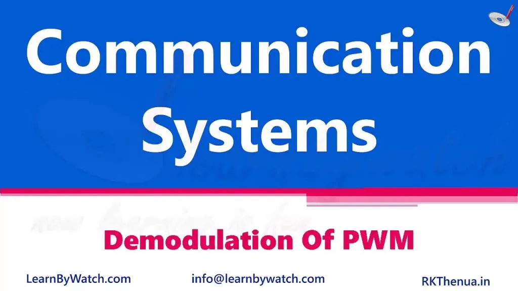 Demodulation of PWM
