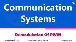 Demodulation of PWM