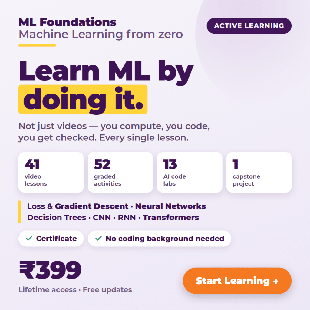 Machine learning foundation course