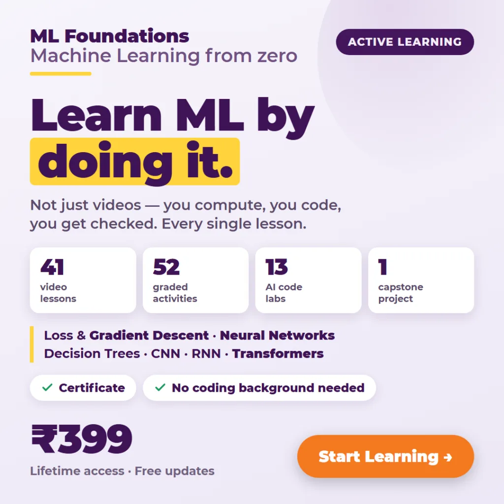 Machine learning foundation course